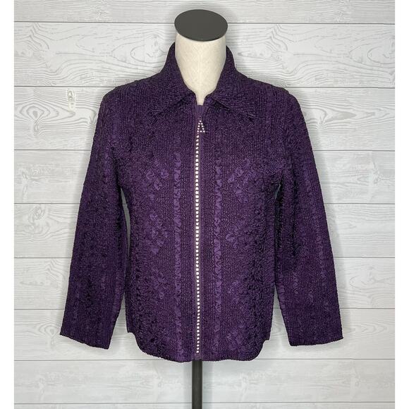Magic It Fits Rhinestone Zipper Jacket size M/L - Picture 1 of 8